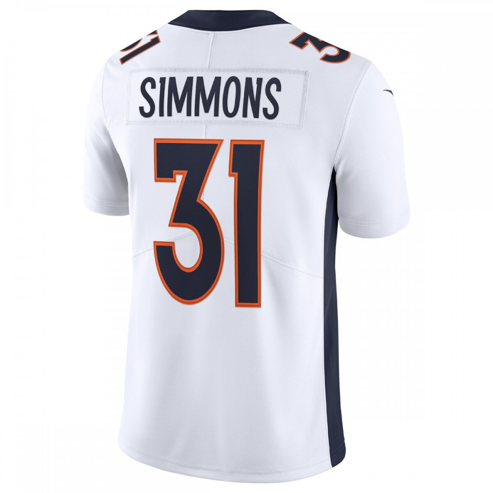 Justin Simmons Denver Broncos Nike Vapor Limited Jersey - White-Profan Arena